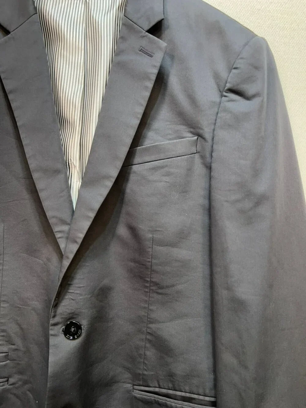 Express Men's Fitted Photographer Sport Blazer Coat Size 40R Gray Long Sleeve